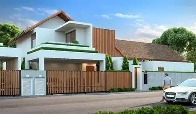 A foreigner's house in a typical estate (project) in Thailand
