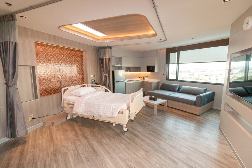 A private room in a Thai hospital