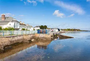 The large white house on the left, overlooking the River Exe, is my uncle's home